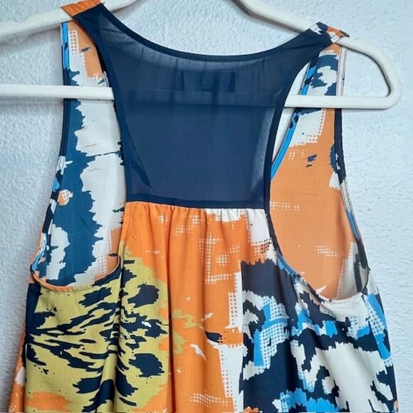 Harper Soul Revival Blue & Orange Summer Dress Size Small - Picture 7 of 15
